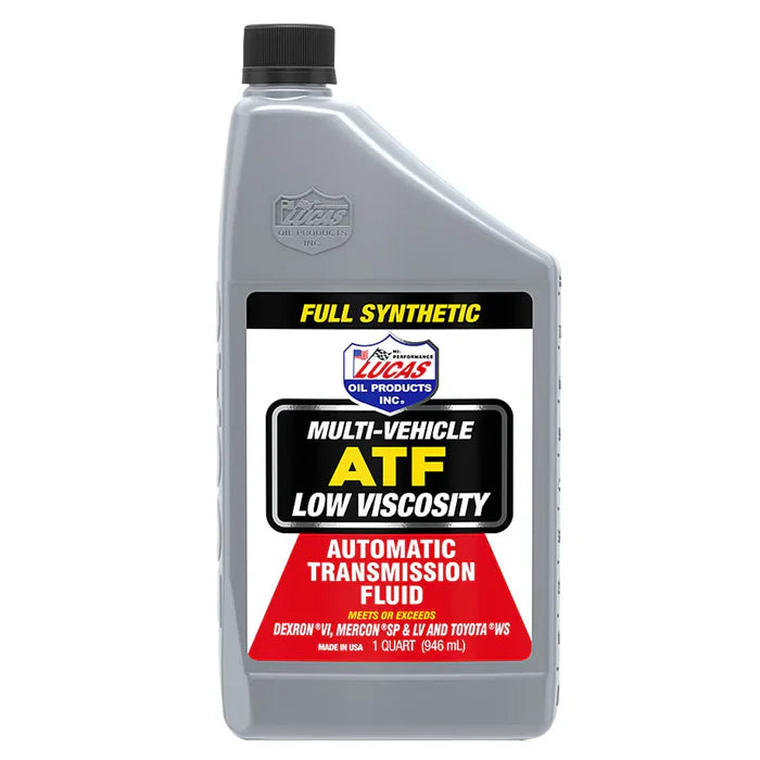 عبوة زيت قير لوكاس ATF متعدد السيارات Low Viscosity تخليقي - 946 مل